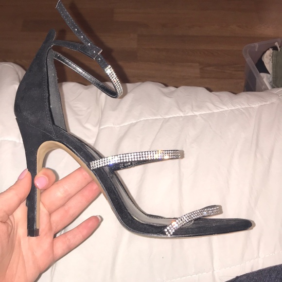Forever 21 Shoes - Black diamond heels